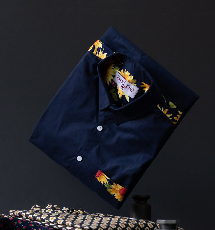 Sunflower Trim+Navy Shirt